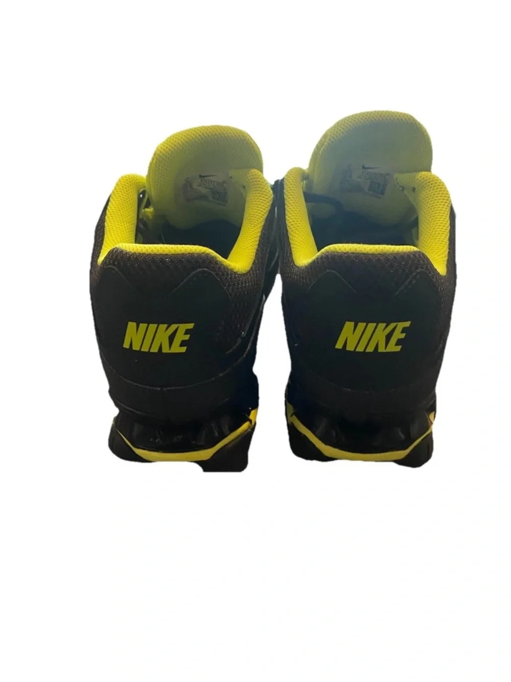 Nike Men Size 7 Reax 8 TR Black & Neon Green Sneakers